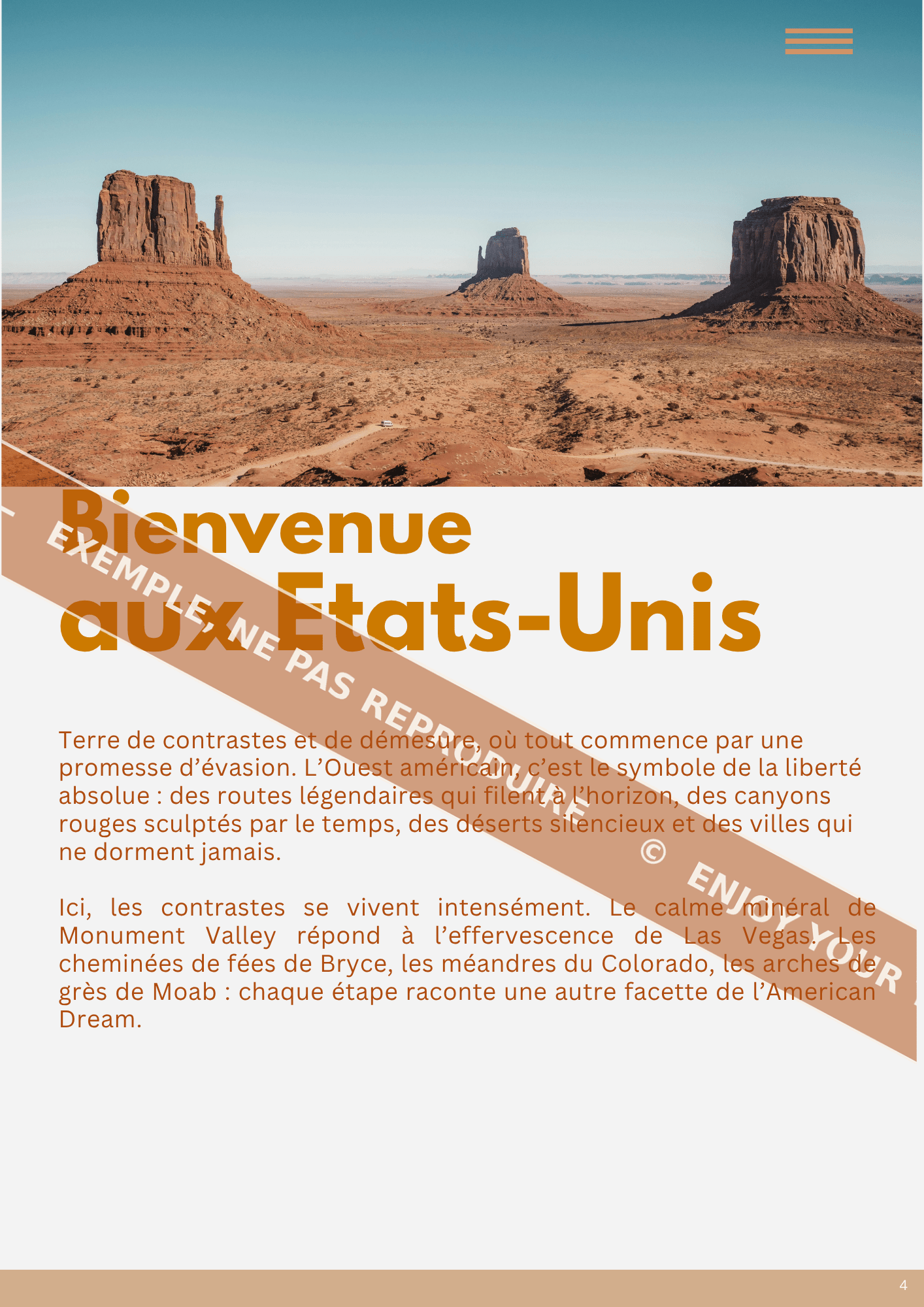 Exemple carnet de voyage | Travel planner - Enjoy your trip