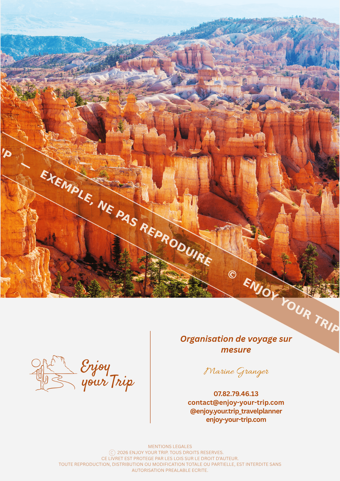 Exemple carnet de voyage | Travel planner - Enjoy your trip