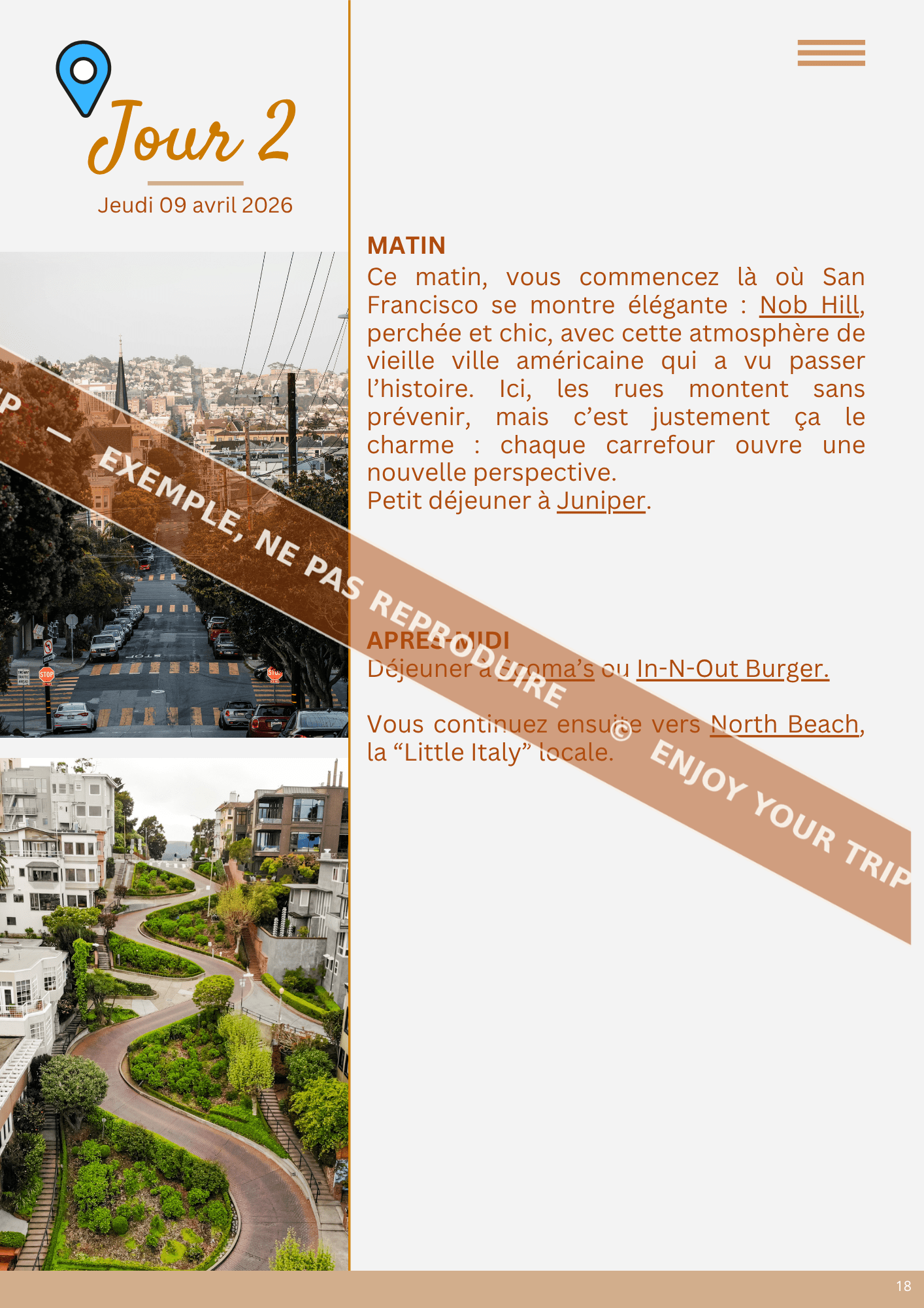 Exemple carnet de voyage | Travel planner - Enjoy your trip